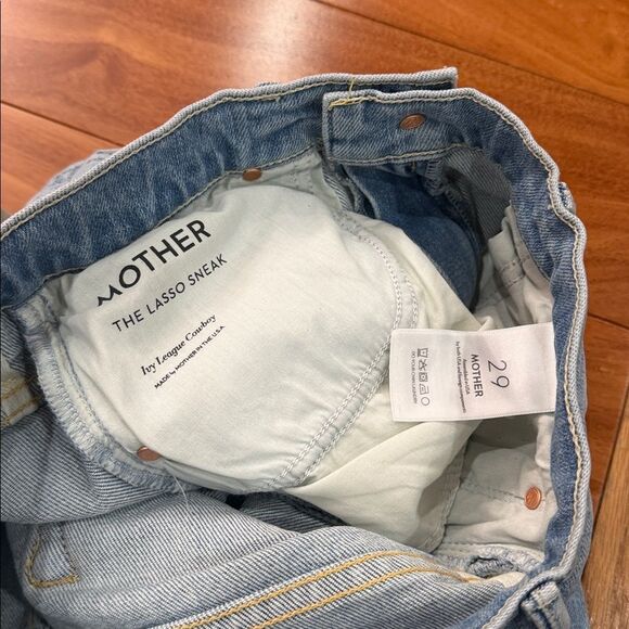 NWT MOTHER Women's The Lasso Sneak Wide Leg Jeans Size 29 - Picture 9 of 14